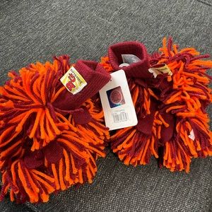 Virginia Tech Spirit Fingerz Pom Pom Gloves